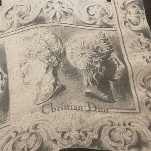 Rare Christian Dior silk chiffon scarf wrap Greek Roman
